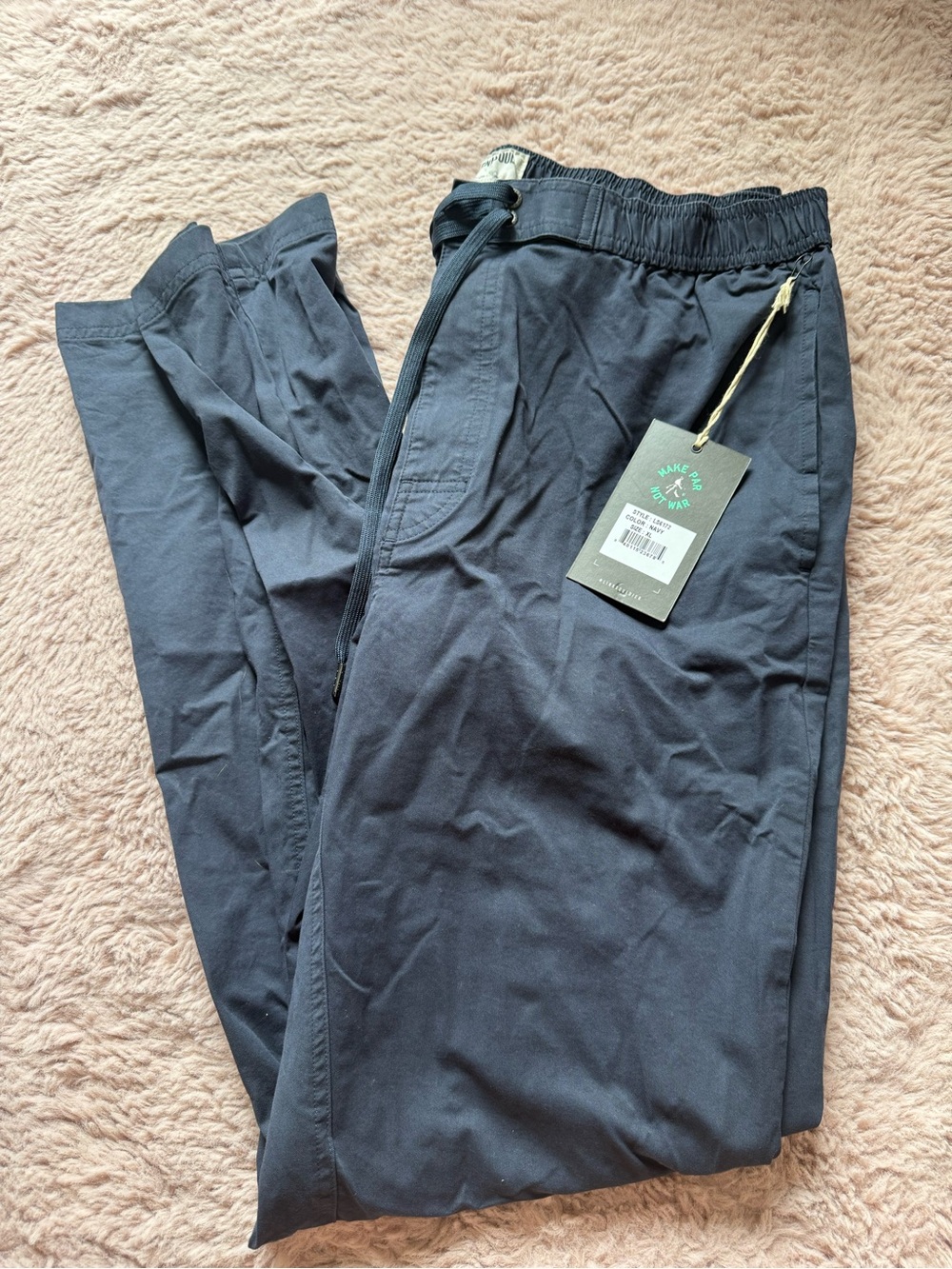 Linksoul Men's Navy Drawstring Joggers